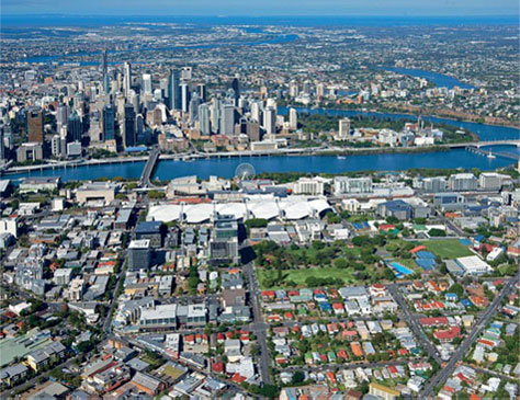 Aerial view of neighbourhood